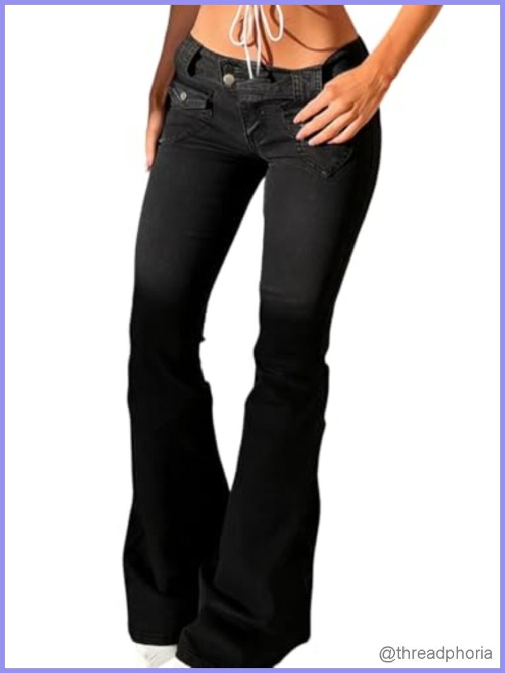 Women's Flare Jeans High Rise Stretch Bell Bottom Denim Pants Y2K